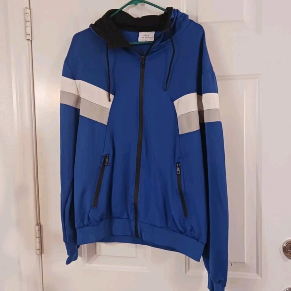 WEIV LA Blue Full Zip Hoodie Track Jacket Men's Size XL